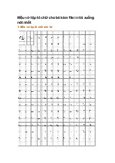Mẫu vở tập tô chữ cho bé kèm file in tải xuống nét nhất