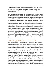 Bài thu hoạch Đổi mới phong cách, thái độ phục vụ của cán bộ y tế hướng tới sự hài lòng của người bệnh