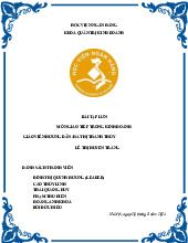 Bài tập lớn: Phân tích mâu thuẫn trong giao tiếp kinh doanh | Học viện Ngân hàng