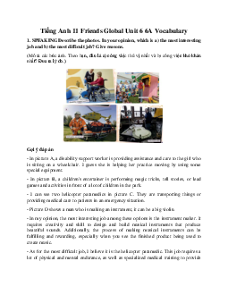 Giải Tiếng Anh 11 Unit 6 6A Vocabulary | Friends Global