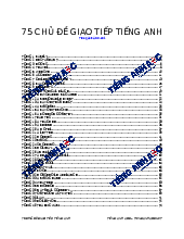 75 chủ đề giao tiếp Tiếng Anh