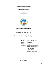 Final Group Project: Microeconomics of Vietnam's | Microeconomics | Trường Đại học Quốc tế, Đại học Quốc gia Thành phố Hồ Chí Minh