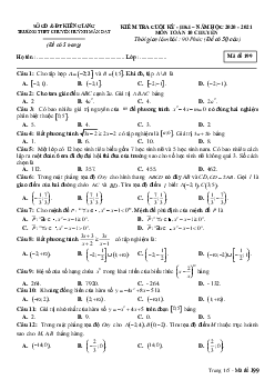 Đề thi HK1 Toán 10 chuyên năm 2020 – 2021 trường chuyên Huỳnh Mẫn Đạt – Kiên Giang