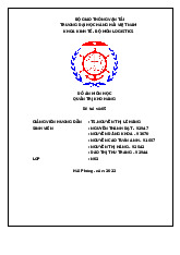 Đồ án tốt nghiệp - Quản Trị Kho Hàng và Thiết Kế Kho Hàng | Quản trị kho hàng | Đại học Hàng hải Việt Nam