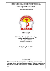 Tiểu luận về ma túy | Học viện Hành chính Quốc gia