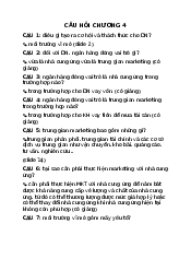 Câu hỏi chương 4 - Kinh tế vi mô | Trường Đại học Mở Thành phố Hồ Chí Minh