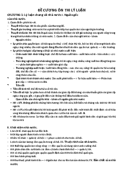 Đề cương ôn thi lý luận nhà nước và pháp luật