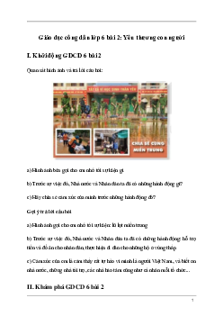 Giải GDCD 6 Bài 2: Yêu thương con người | Kết nối tri thức