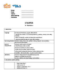 Starter | Giáo án Tiếng Anh 3 | Global Success