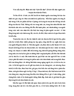 Phân tích bài “Lời tiễn dặn” (Trích tiễn dặn người yêu - truyện thơ dân tộc Thái) | Văn mẫu 11 Chân trời sáng tạo