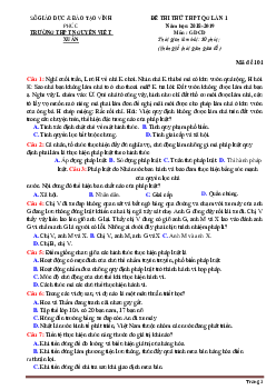 TOP 25 Đề thi thử THPT Quốc Gia môn Giáo dục công dân 2019 (có lời giải và đáp án)