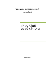 Thực hành cơ sở vật lí  - Cơ sở Vật lí | Đại học Sư Phạm Hà Nội