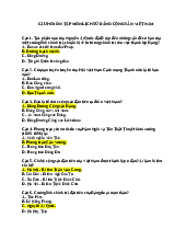 Ôn tập LSĐ - trắc nghiệm