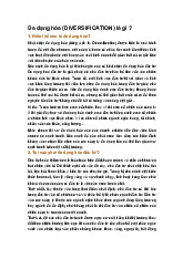 Đa dạng hóa (DIVERSIFICATION) là gì ?