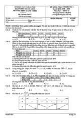 Đề cuối học kì 1 Toán 12 năm 2025 – 2026 trường THPT Marie Curie – TP HCM