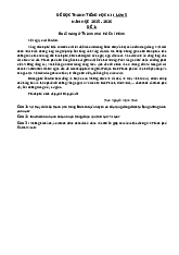 ÔN MÔN TIẾNG VIỆT (Đọc thành tiếng) HKI RIÊNG ĐỀ