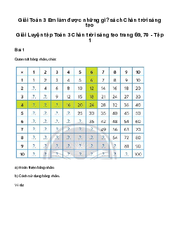 Giải Toán 3: Em làm được những gì? | Chân trời sáng tạo