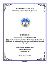 Lý luận của chủ nghĩa Mác – Lênin về giai cấp công nhân và sự vận dụng của Đảng trong xây dựng và phát triển giai cấp công nhân hiện nay | Bài tập lớn môn Quản lý học