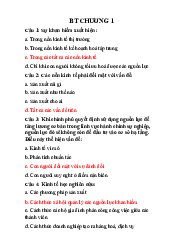 Bài tập Chương 1 - Kinh tế vi mô | Trường Đại học Kinh tế, Đại học Quốc gia Hà Nội