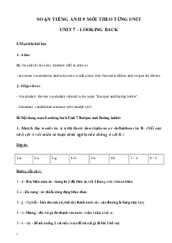 Tiếng Anh 9 Unit 7: Project