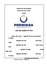 Dự án quản Lý KTX | Bài tiểu luận học phần Kỹ năng khởi nghiệp và lãnh đạo | Trường Đại học Phenikaa