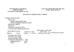 Đề cương chi tiết học phần - Triết học Mác-Lê nin | Trường Đại học Tài nguyên và Môi trường Hà Nội