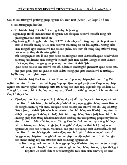 Đề cương kinh tế chính trị phần 2 | Đại học Sư Phạm Hà Nội