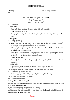 Giáo án môn Tin lớp 7 sách KNTT học kỳ 2