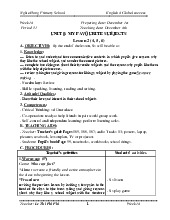 Giáo án môn Tiếng anh lớp 4 tuần 14 - Unit 8: My favourite subjects | Bộ sách Global Success | Tiểu học ( Chương trình mới)