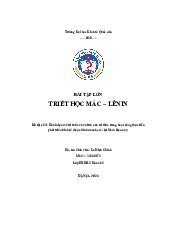 Khái niệm về tri thức và vai trò của tri thức trong hoạt động thực tiễnphát triển kinh tế (hoặc kinh doanh) ở Việt Nam hiện nay - Bài tập lớn triết học Mác Lenin| Đại học Kinh Tế Quốc Dân