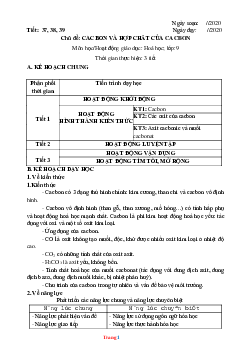 Giáo án hóa học 9 học kỳ 2 Công văn 5512