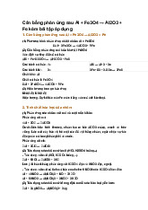 Cân bằng phản ứng sau Al + Fe3O4 → Al2O3 + Fe kèm bài tập áp dụng