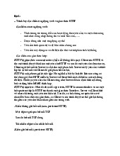Bài Tập Máy Tính - Đặc Điểm Ứng Dụng Web và Giao Thức HTTP. Môn Mạng máy tính | Đại học Trường Đại học Phenika.