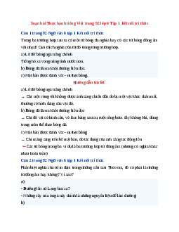 Soạn bài Thực hành tiếng Việt trang 92 | Ngữ Văn 6 Kết Nối Tri Thức