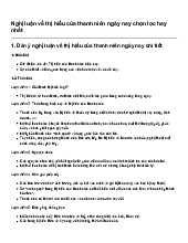 Nghị luận về thị hiếu của thanh niên ngày nay chọn lọc hay nhất | Ngữ văn 10