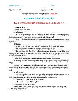Bài 3: Cháu thăm nhà bác Tuần 29 Tiết 5, 6 | Giáo án Tiếng Việt 2 học kì 2 | Chân trời sáng tạo