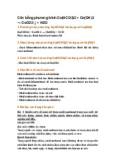 Cân bằng phương trình Ca(HCO3)2 + Ca(OH)2 → CaCO3 ↓ + H2O