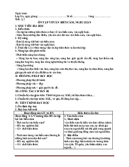 Giáo án buổi chiều Ngữ văn lớp 8 học kỳ 1