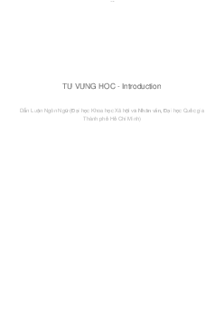 CHƯƠNG III. TỪ VỰNG HỌC | Dẫn luận ngôn ngữ | Đại học Khoa học Xã hội và Nhân văn, Đại học Quốc gia Thành phố HCM