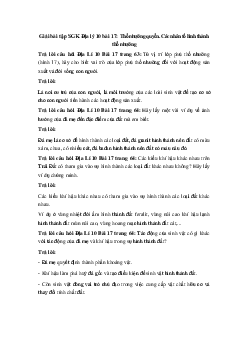 Giải bài tập SGK Địa lý 10 bài 17 ( có đáp án)