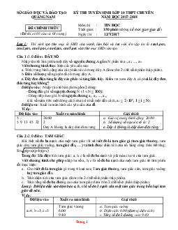 Đề Tuyển Sinh 10 Chuyên Tin Sở GD Quảng Nam 2017-2018 (Có Lời Giải)