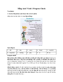 Tiếng Anh 7 Unit 1 Progress Check Right on