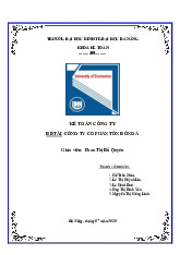 BT-NHÓM-KTCT-43K18.4-2 - Môn Quản trị Học - Đại Học Kinh Tế - Đại học Đà Nẵng