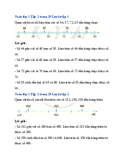 Giải SGK Toán lớp 3 trang 28, 29 Làm tròn số đến hàng chục, hàng trăm | Cánh diều