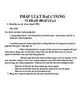 BÀI TẬP PHÁP LUẬT ĐẠI CƯƠNG | Học viện Hành chính Quốc gia