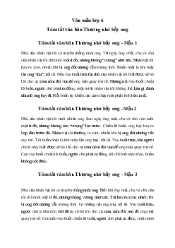 Văn mẫu lớp 6: Tóm tắt văn bản Thương nhớ bầy ong (3 mẫu) - Chân Trời Sáng Tạo