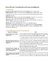 Drop off là gì? Cách dùng Drop off trong câu tiếng Anh