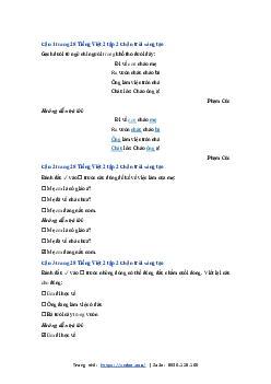 Giải VBT môn Tiếng việt 2 - Bài 3: Mẹ | Chân trời sáng tạo