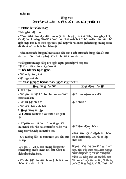 Giáo án Tiếng Việt lớp 4 Tuần 18 | Kết nối tri thức