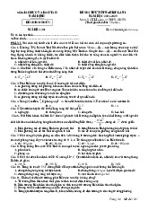 Đề thi thử tốt nghiệp THPT 2025 môn Vật lí lần 1 Sở GD&ĐT Nam Định